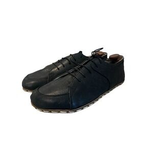 Nefes Handmade Black Leather Copper Grounding Sneaker Shoe Men's Size 10.5